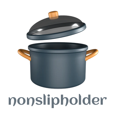 Non-slip design, www.nonslipholder.com makes cooking safer!